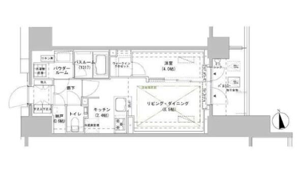 牛込柳町駅 徒歩5分 3階の物件間取画像